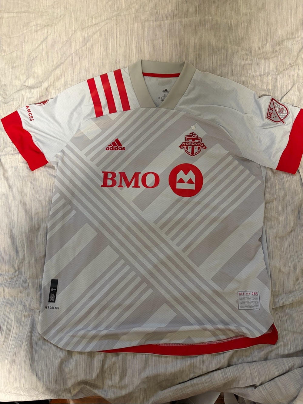 adidas White & Red Toronto FC Soccer Jersey